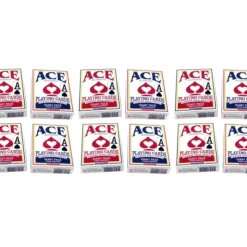 Cards>Ace Standard Size Playing Cards with Giant Faces - 6 Red Decks, 6 Blue Decks - Your Source for Gaming Essentials