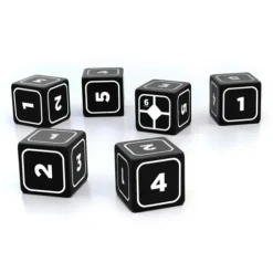 Dice>ALIEN RPG Base Dice Set - 10 Dice, Black with White Numbers - Your Source for Gaming Essentials