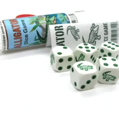 Dice>Alligator Dice Game 5 Dice Set with Travel Tube and Instructions - Your Source for Gaming Essentials