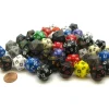 Dice>Bag of 50 Assorted Loose Opaque Polyhedral 19mm D20 Dice - Your Source for Gaming Essentials