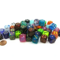 Dice>Bag of 50 Assorted Loose Signature 16mm D6 Dice - Your Source for Gaming Essentials