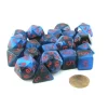 Dice>Bag of 20 Gemini Polyhedral Dice - Black-Starlight with Red Numbers - Your Source for Gaming Essentials