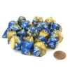 Dice>Bag of 20 Gemini Polyhedral Dice - Blue-Gold with White Numbers - Your Source for Gaming Essentials
