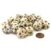 Dice>Bag of 20 Marble Polyhedral Dice - Ivory with Black Numbers - Your Source for Gaming Essentials
