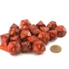 Dice>Bag of 20 Scarab Polyhedral Dice - Scarlet with Gold Numbers - Your Source for Gaming Essentials