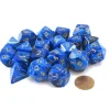 Dice>Bag of 20 Vortex Polyhedral Dice - Blue with Gold Numbers - Your Source for Gaming Essentials