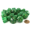 Dice>Bag of 20 Vortex Polyhedral Dice - Green with Gold Numbers - Your Source for Gaming Essentials