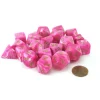 Dice>Bag of 20 Vortex Polyhedral Dice - Pink with Gold Numbers - Your Source for Gaming Essentials