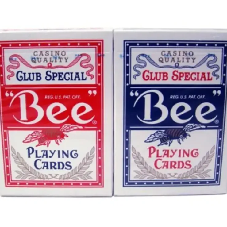 Cards>Bee No.92 Standard Index Poker Playing Cards - 1 Red and 1 Blue Deck - Your Source for Gaming Essentials