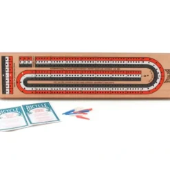 Cards>Bicycle 3 Track Wooden Cribbage Board with Pegs - Your Source for Gaming Essentials