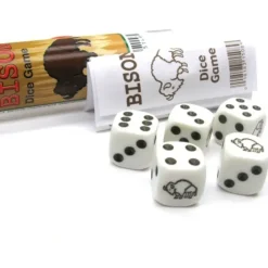 Dice>Bison Dice Game 5 Dice Set with Travel Tube and Instructions - Your Source for Gaming Essentials