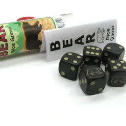 Dice>Black Bear Dice Game 5 Dice Set with Travel Tube and Instructions - Your Source for Gaming Essentials
