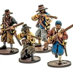 Blood & Plunder: English Freebooters Unit (4 Pieces) Unpainted Metal Miniature - Your Source for Gaming Essentials* Tabletop Miniatures