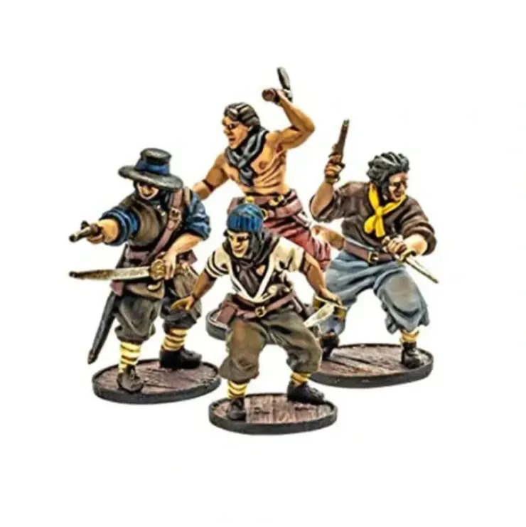Blood & Plunder English Sea Dogs Unit Pack - 4 Unpainted Metal Miniatures - Your Source for Gaming Essentials* Tabletop Miniatures