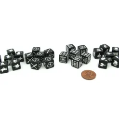 Dice>Blood & Plunder 24 Marker Dice Set - 6 of: Action, Reload, Fatigue & Critical - Your Source for Gaming Essentials