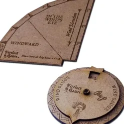Board Games>Blood & Plunder Sea Template Set with Turning Gauge and Wind Direction Compass - Your Source for Gaming Essentials