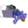 Dice>Borealis 12mm D6 Chessex Dice Block (36 Dice) - Purple with White Pips - Your Source for Gaming Essentials