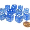 Dice>Borealis 16mm D6 Chessex Dice Block (12 Dice) - Sky Blue with White Pips - Your Source for Gaming Essentials