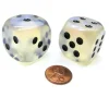 Dice>Borealis 30mm Large D6 Chessex Dice, 2 Pieces - Aquerple with Black Pips - Your Source for Gaming Essentials