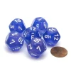Dice>Borealis 12 Sided D12 Chessex Dice, 6 Pieces - Purple with White Numbers - Your Source for Gaming Essentials