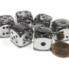 Dice>Box of 6 Zinc Alloy Metal Dice Die Six D6 6 Sided 15mm RPG Board Game Purple - Your Source for Gaming Essentials