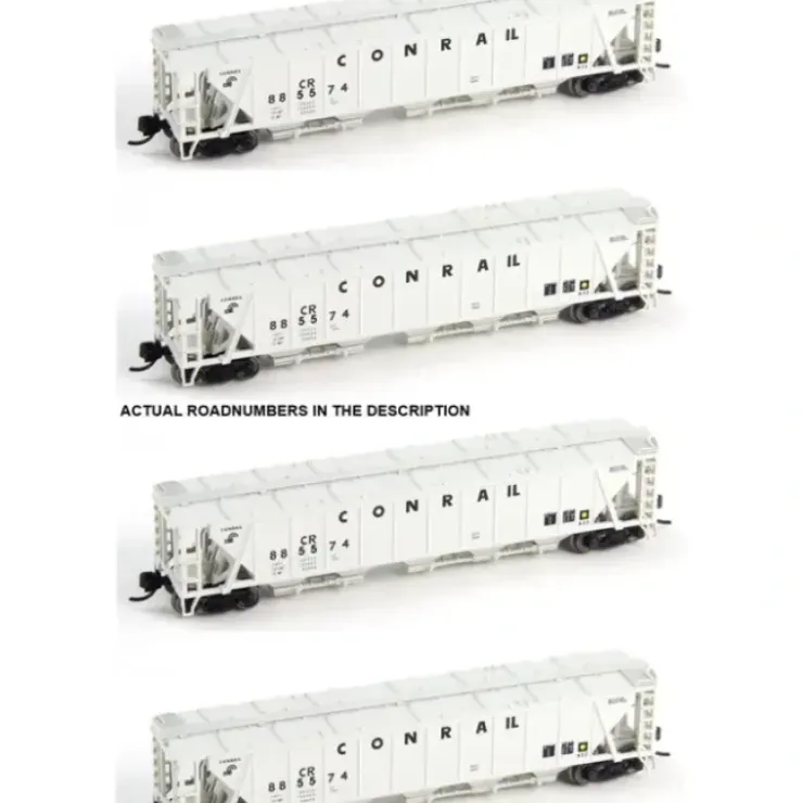 Broadway Limited 3172 N CR PRR Class H32 5-Bay Covered Hopper Set A (Pack of 4) - Your Source for Gaming Essentials