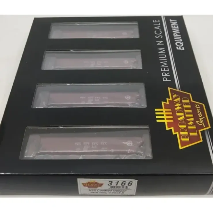 Broadway Limited 3166 N PRR Class H32 5-Bay Covered Hopper Set B (Pack of 4) - Your Source for Gaming Essentials