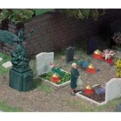 Busch 5404 HO 4 Graves & Angel Statue Accessories - Your Source for Gaming Essentials