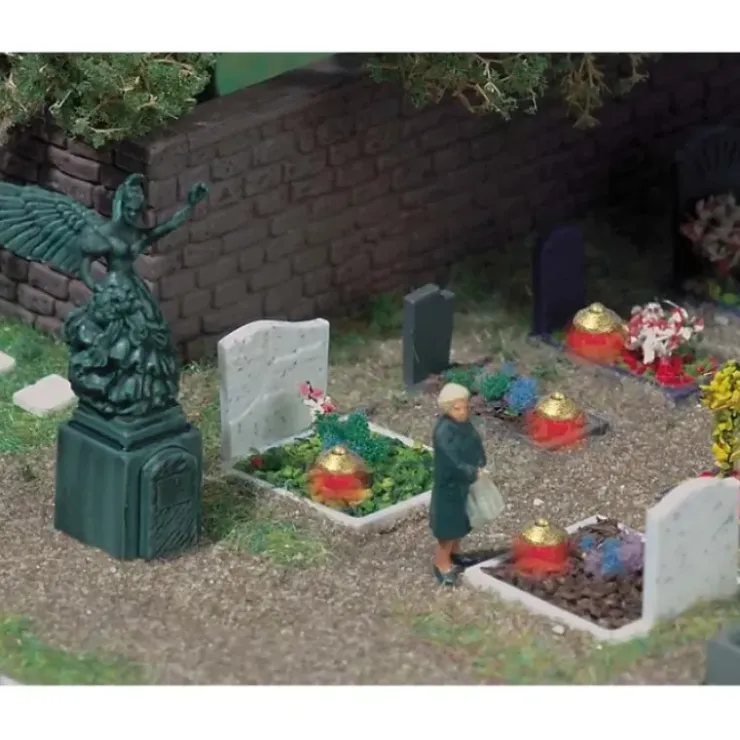 Busch 5404 HO 4 Graves & Angel Statue Accessories - Your Source for Gaming Essentials