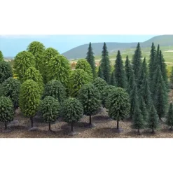 Busch 6491 HO Mixed Forest Trees 2" to 4.25" (Pack of 50) - Your Source for Gaming Essentials