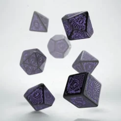 Dice>Call of Cthulhu Black w/ Purple Horror O/T Orient Express Ed Dice Set (7 Pieces) - Your Source for Gaming Essentials