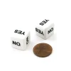 Dice>Chessex Custom Engraved 16mm D6 RPG Dice - Yes and No Dice (2) - Your Source for Gaming Essentials
