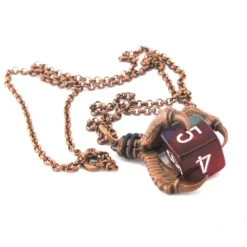 Dice>Chessex Jewelry Dice Pendant Necklace with Old Copper Finish - Holds a D6 Die - Your Source for Gaming Essentials