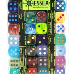 Dice>Chessex 2021 Signature Dice Color Reference Packet - 26 D6 16mm Dice - Your Source for Gaming Essentials