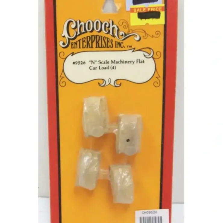 Chooch Enterprises 9526 N Machinery Flat Car Load 4-Piece Set - Your Source for Gaming Essentials