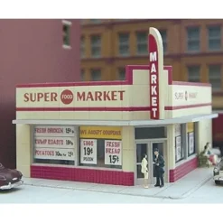 City Classics 114 HO Scale West End Market 3-7/8"W x 5-L1/8" x 2-3/8Building Kit - Your Source for Gaming Essentials