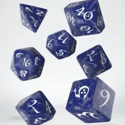 Dice>Classic RPG 7 Piece Polyhedral Dice Set - Colbalt with White Numbers - Your Source for Gaming Essentials