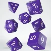 Dice>Classic Runic 7 Piece Polyhedral Dice Set - Purple & White - Your Source for Gaming Essentials