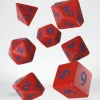 Dice>Classic Runic 7 Piece Polyhedral Dice Set - Red & Blue - Your Source for Gaming Essentials