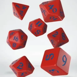 Dice>Classic Runic 7 Piece Polyhedral Dice Set - Red & Blue - Your Source for Gaming Essentials