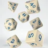 Dice>Classic Runic 7 Piece Polyhedral Dice Set - Beige & Blue - Your Source for Gaming Essentials