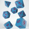 Dice>Classic Runic 7 Piece Polyhedral Dice Set - Blue & Red - Your Source for Gaming Essentials