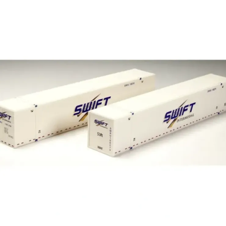 Con-Cor 0004-088019 HO Swift Intermodal 53' Rivet-Side Container (Pack of 2) - Your Source for Gaming Essentials