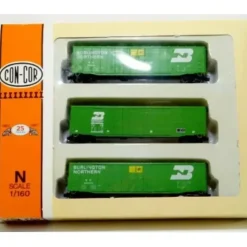 Con-Cor 0001-008974 N Burlington Northern 50' Box Cars (Set of 3) NIB - Your Source for Gaming Essentials