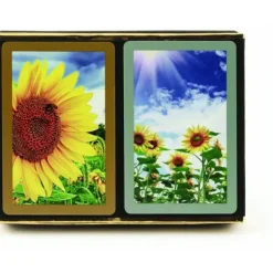 Cards>Congress Sunflowers Standard Index Bridge Playing Cards - 2 Deck Set - Your Source for Gaming Essentials