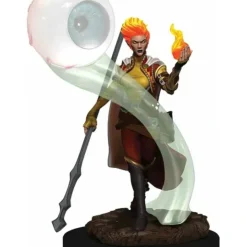 Tabletop Miniatures>D&D Icons of the Realms Premium Figure, Painted Miniature: (W6) Fire Genasi Wizard Female - Your Source for Gaming Essentials