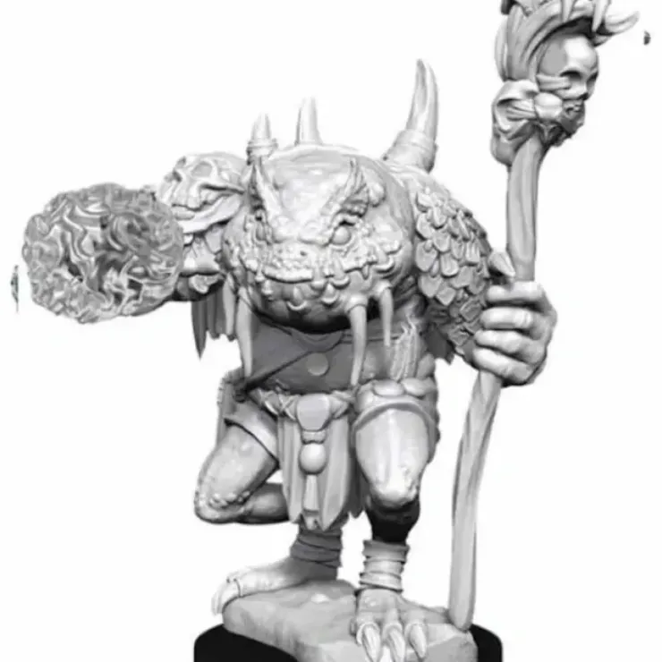 Tabletop Miniatures>D&D Nolzur's Marvelous Unpainted Miniatures (W12.5) Green Slaad - Your Source for Gaming Essentials