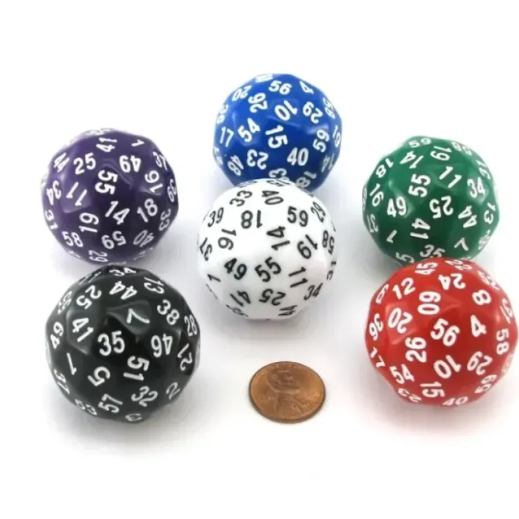 Dice>D60 Deltoidal Hexecontahedron Dice, 1 Piece or Assortment - Choose Your Color - Your Source for Gaming Essentials