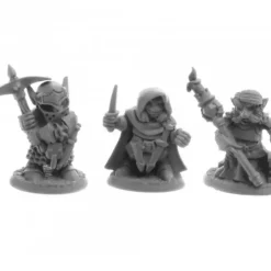 Tabletop Miniatures>Deep Gnome Adventurers (3) #30063 Reaper Legends: Bones USA Unpainted Plastic Figures - Your Source for Gaming Essentials