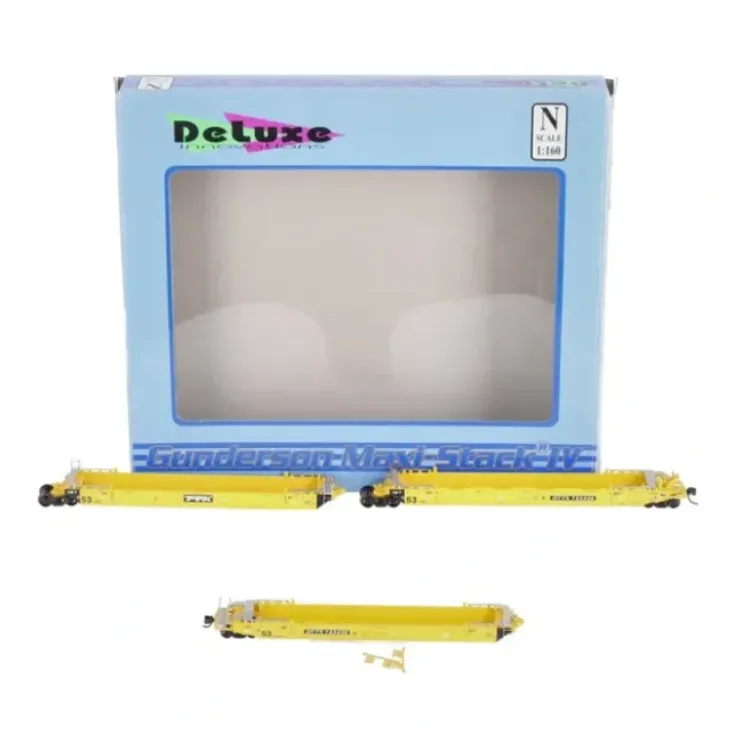 Deluxe Innovations 350102 Gunderson Maxi-Stack IV 3-Unit Intermodal Well Car - Your Source for Gaming Essentials